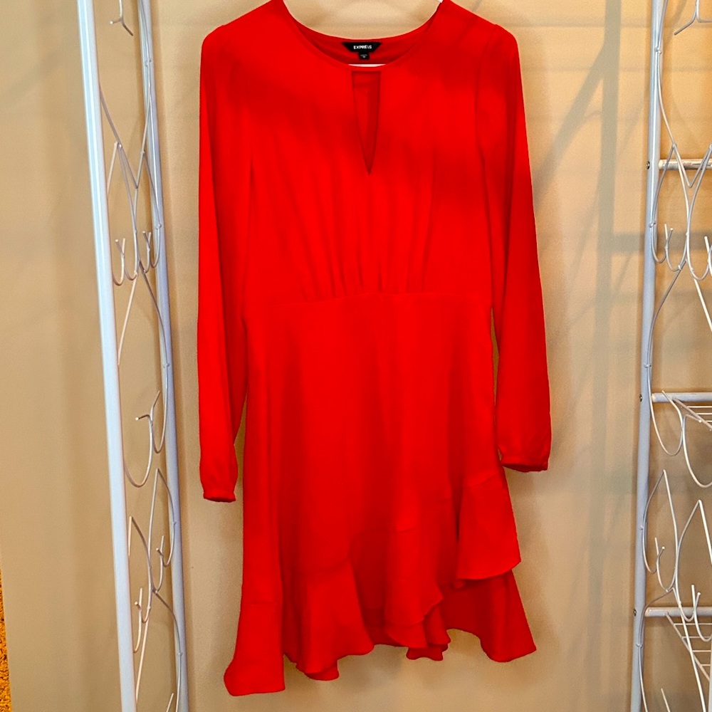 Red Flowy Dress, Size Small, from Express.